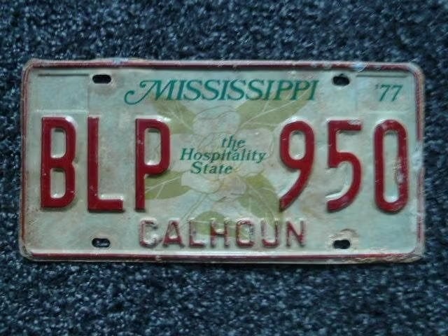 Kentekenplaat licenseplate Mississippi Hospitality State USA, Verzenden, Gebruikt, Auto's