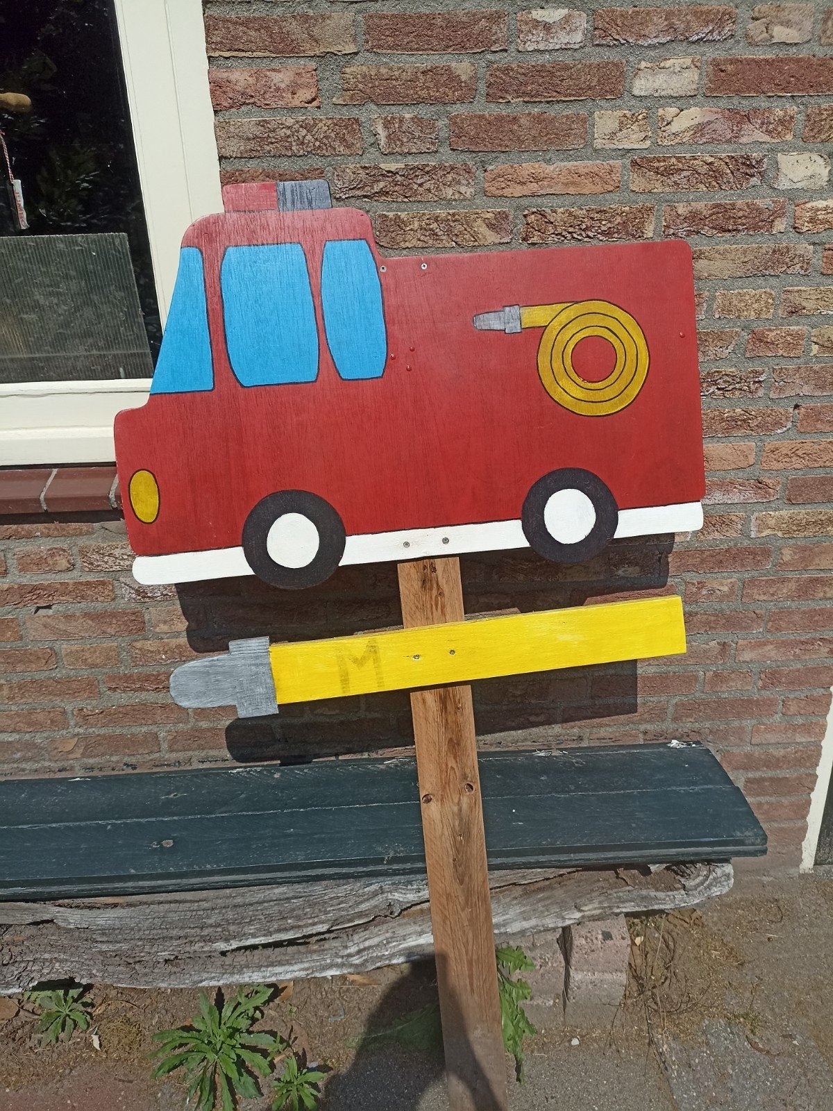 Geboortebord brandweer, Kinderen en Baby's, Kraamcadeaus en Geboorteborden, Ophalen