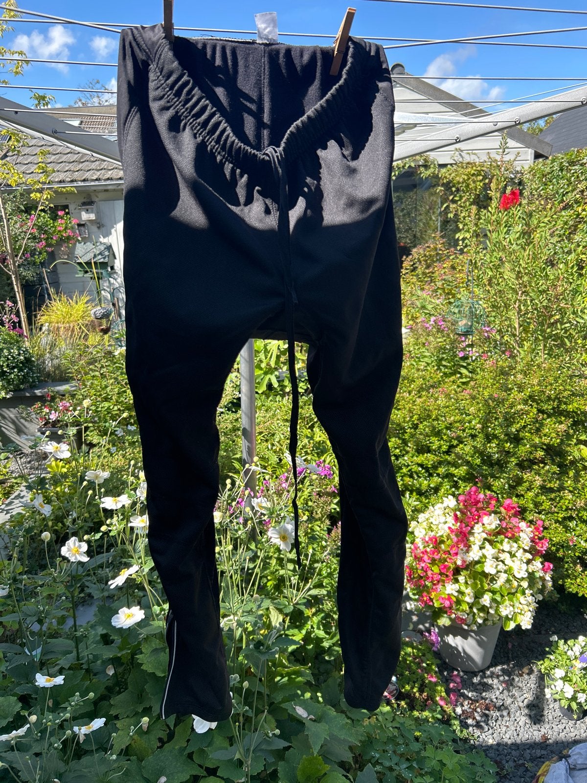 Nieuwe zwarte fietsbroek met zeem - Maat M (Dames 40/42), Zwart, Nieuw, Lang, Ophalen