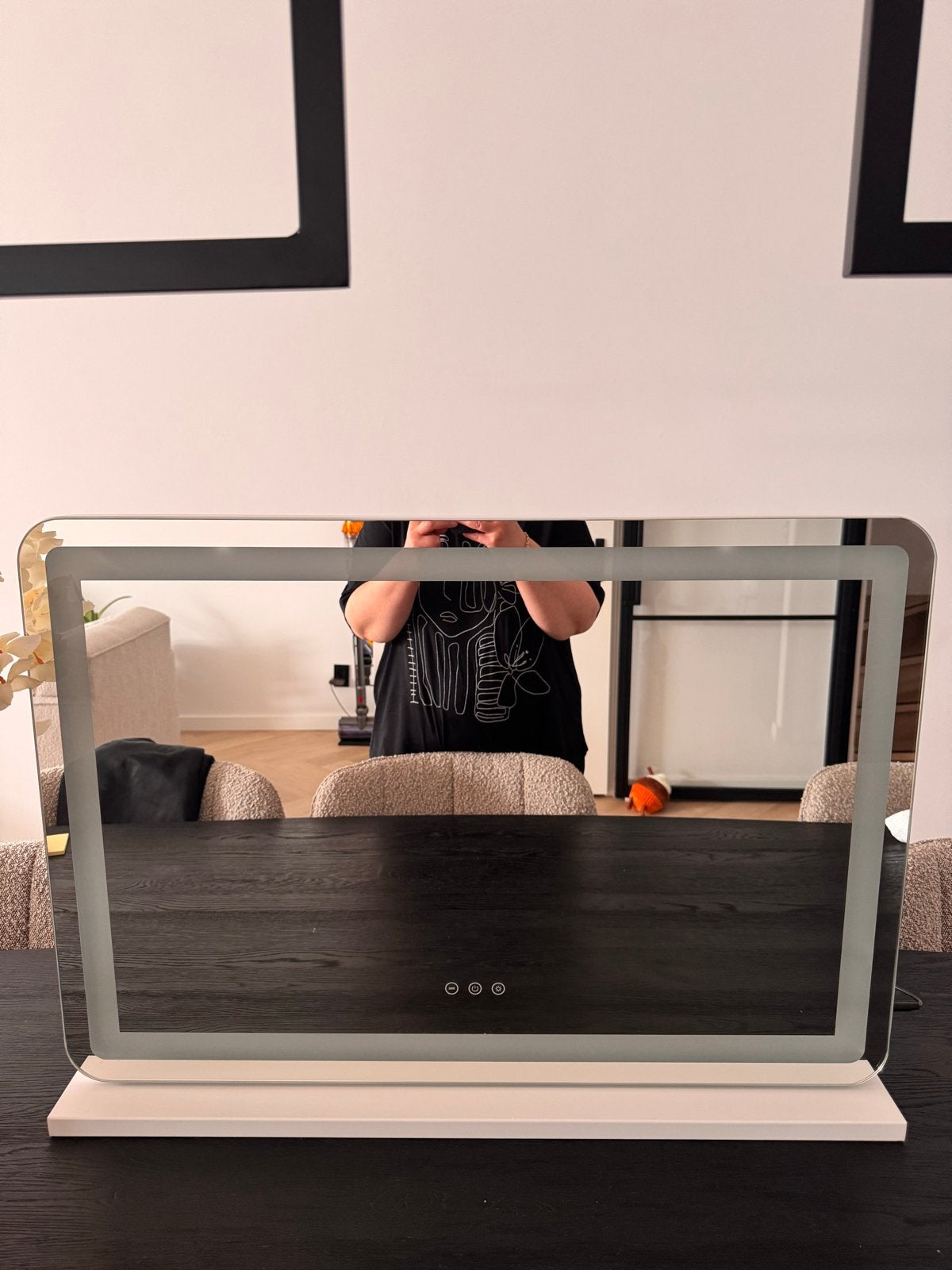 Make-up Spiegel met LED Verlichting 80x55 cm, Huis en Inrichting, Woonaccessoires | Spiegels, Ophalen, Zo goed als nieuw, Rechthoekig