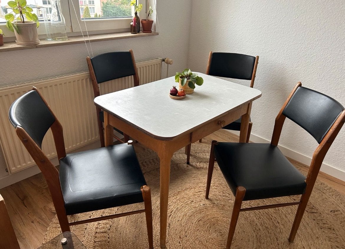 Mid century modern chairs, Ophalen, Gebruikt, Zwart, Hout
