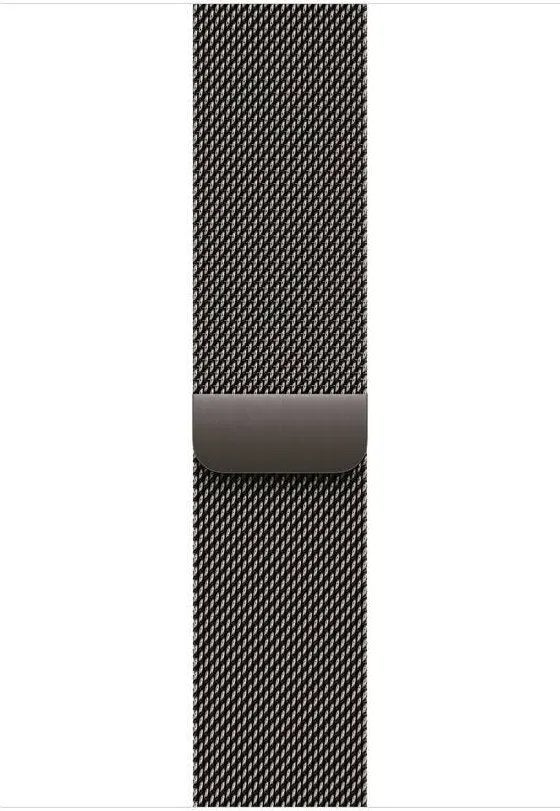 Apple Watch Milanese Loop Band slate 42/44/45/46/49mm, Zwart, IOS, Ophalen of Verzenden, Zo goed als nieuw