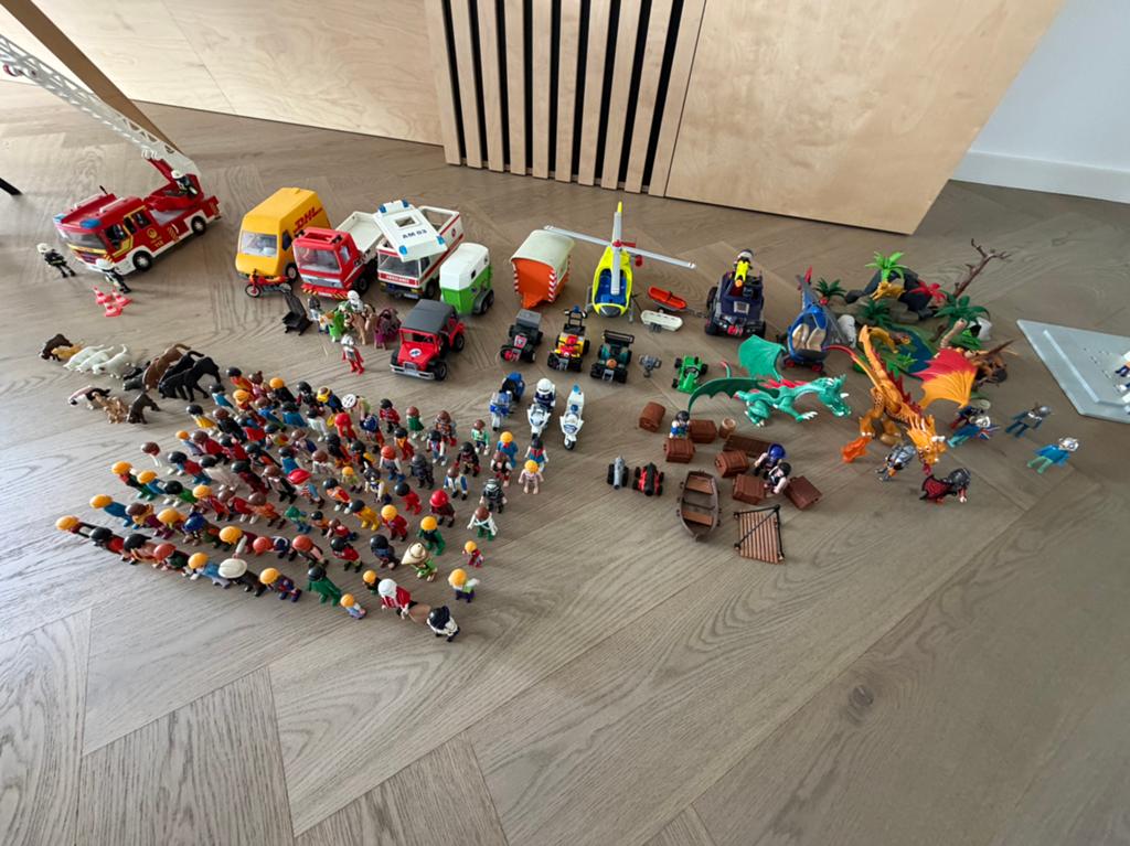 Grote Playmobil collectie: poppetjes, voertuigen, dieren, Kinderen en Baby's, Speelgoed | Playmobil, Ophalen, Gebruikt, Los playmobil