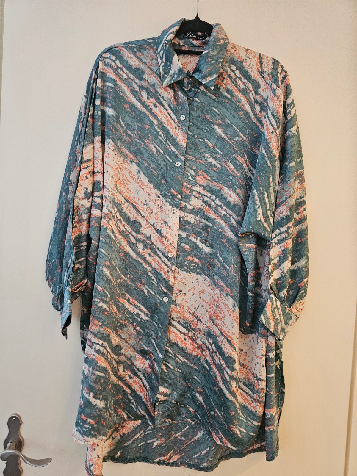Oversized Blouse met Abstracte Print - Maat L, Meerkleurig, Maat 42/44 (L), Nieuw, Ophalen of Verzenden