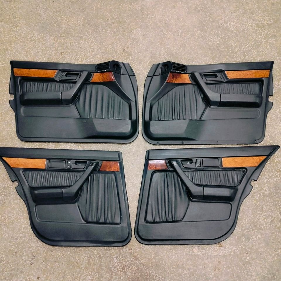 BMW E34 lederen deurpanelen met houten sierlijsten, Ophalen, Gebruikt