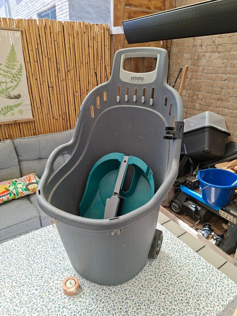 Stefanplast Tuinwagen met wielen - Handig voor tuinafval, Ophalen, Stefanplast, Gebruikt, Tweewielig