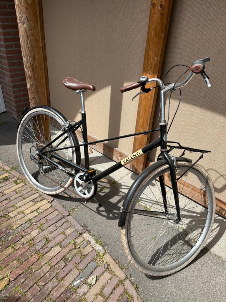 Valenti Stadsfiets met Voordrager - Zwart, Velgrem, Versnellingen, Ophalen, Overige merken