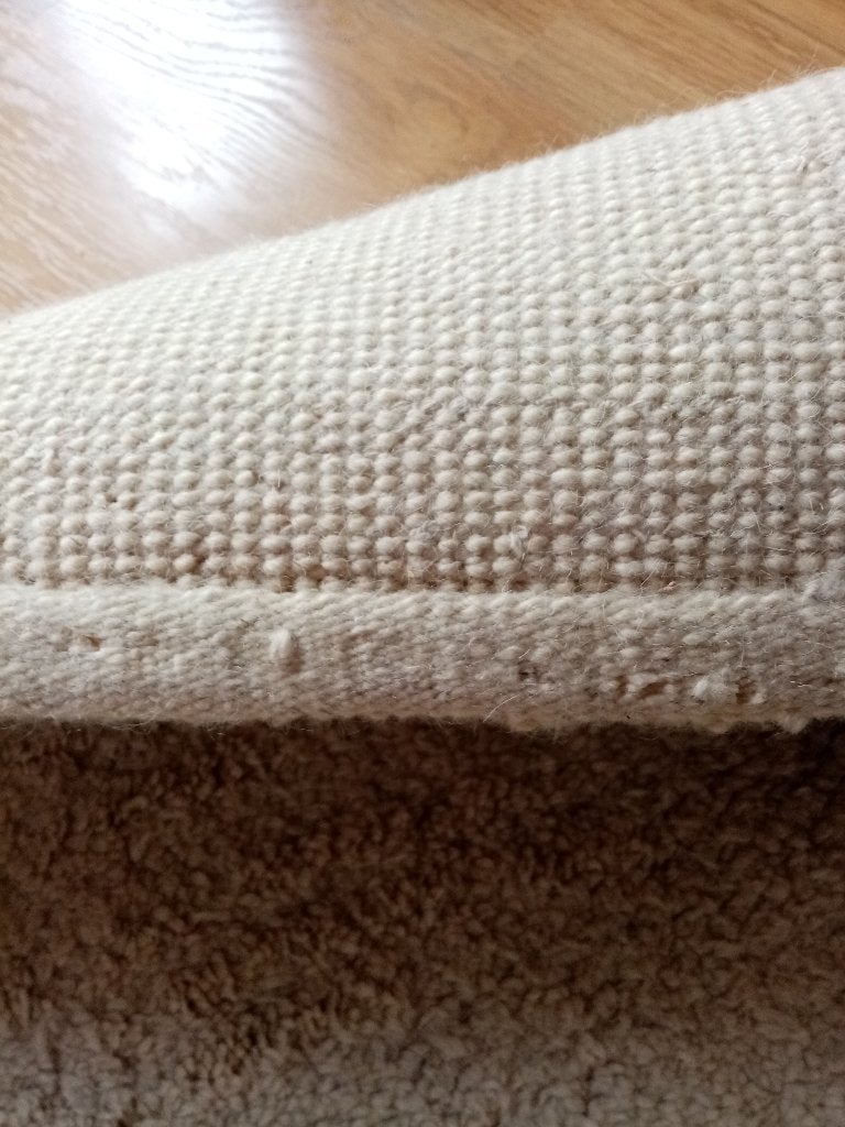 Vloerkleed wit, zware kwaliteit 100% wol, Ophalen, Wit, Gebruikt, 200 cm of meer