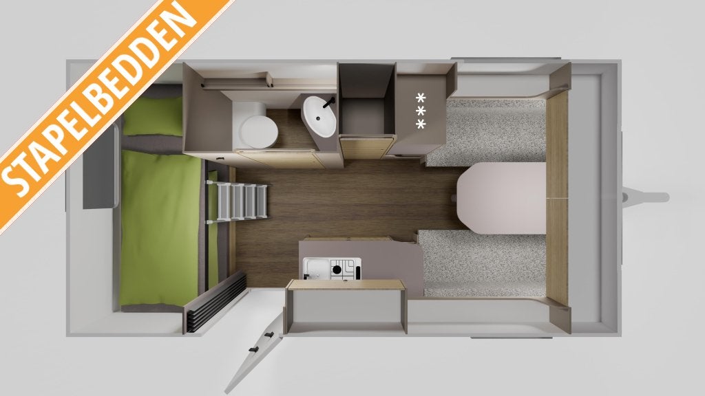 NEXT 381, Caravans en Kamperen, Next, Dwars-stapelbed, Bedrijf, 750 - 1000 kg