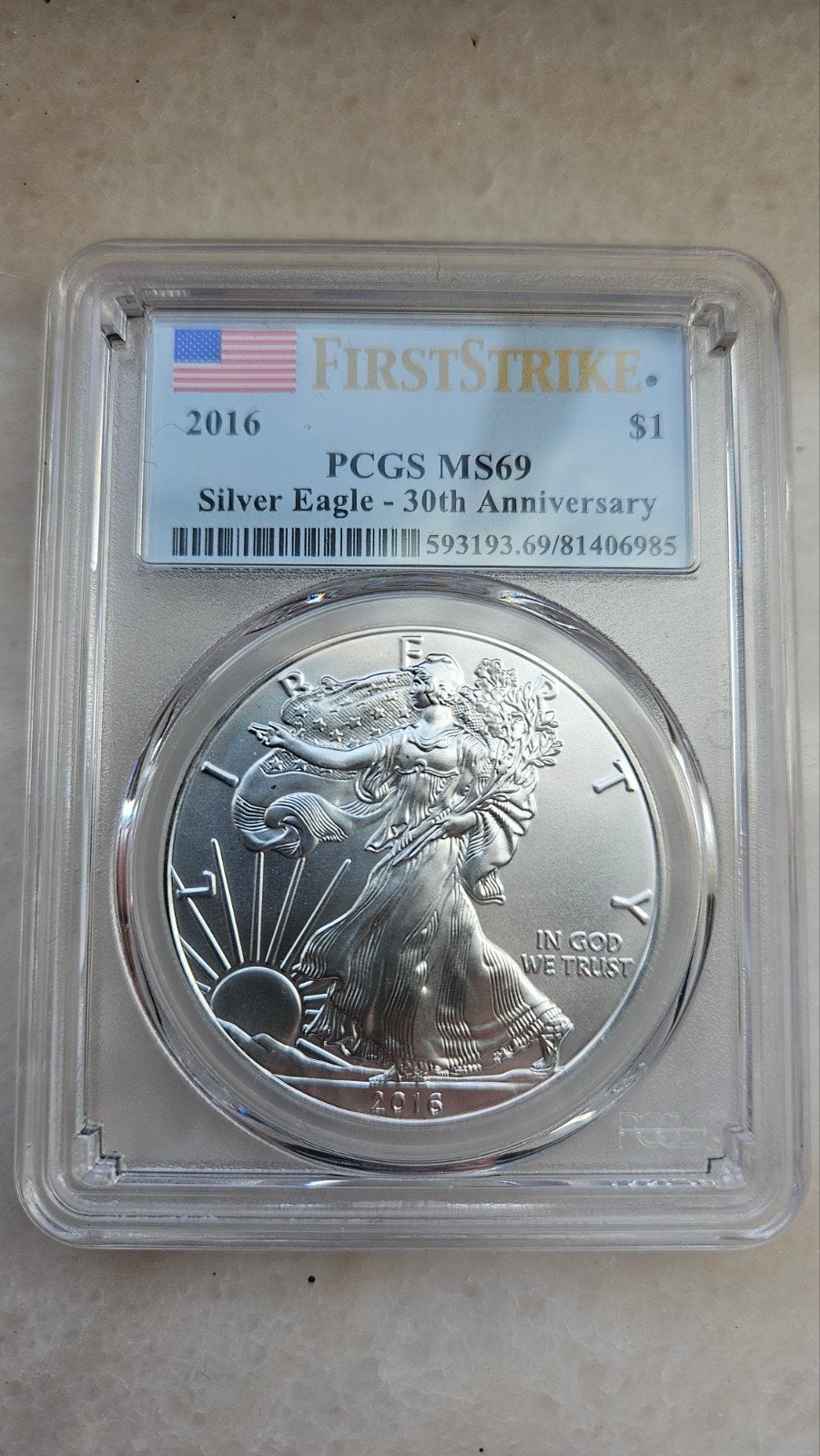 1 ounce american 2016, Ophalen of Verzenden, Zilver