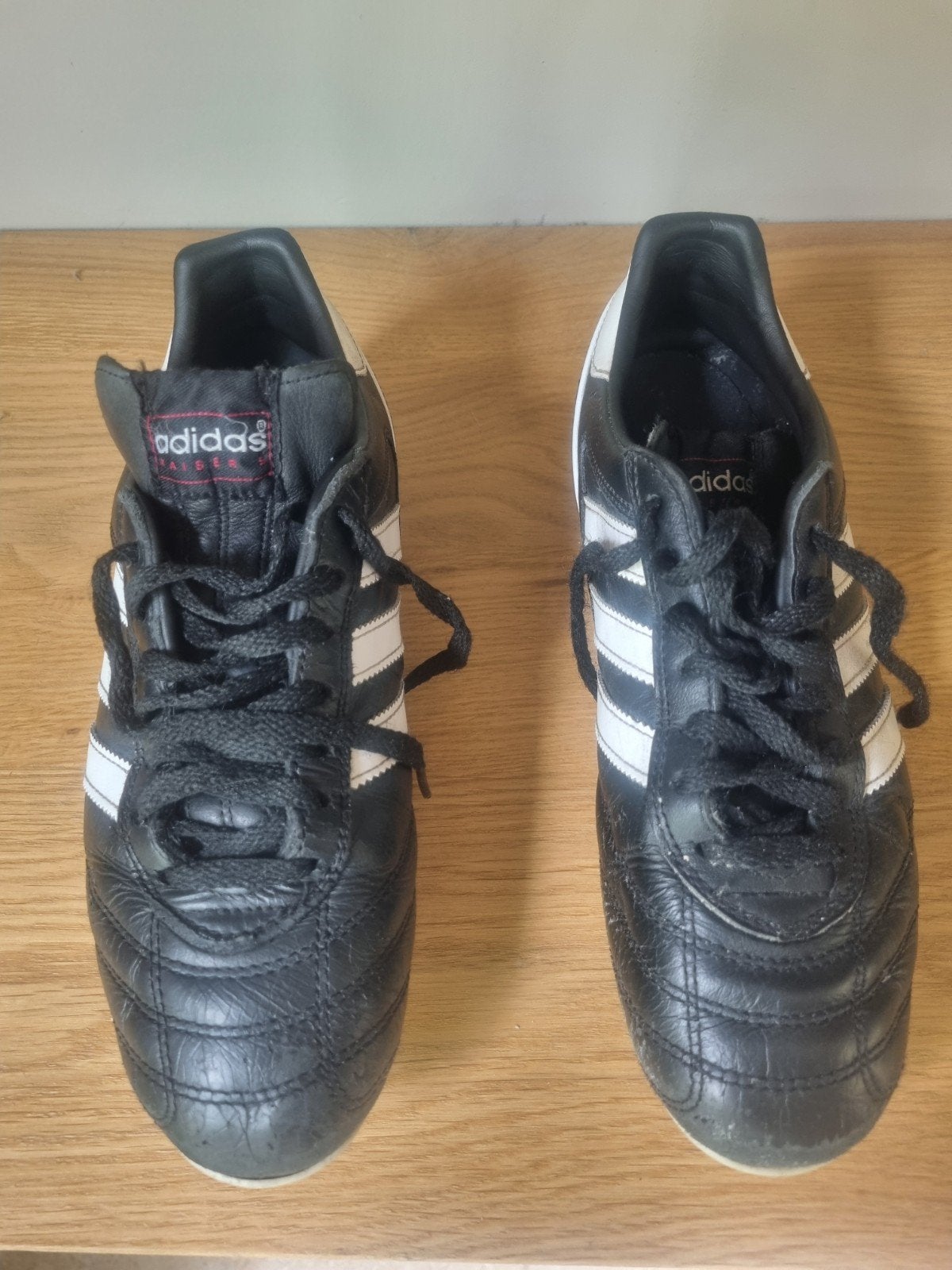 Leren Adidas voetbalschoenen - kaiser 5 -  maat 39,5, Maat XS of kleiner, Ophalen of Verzenden, Gebruikt, Schoenen