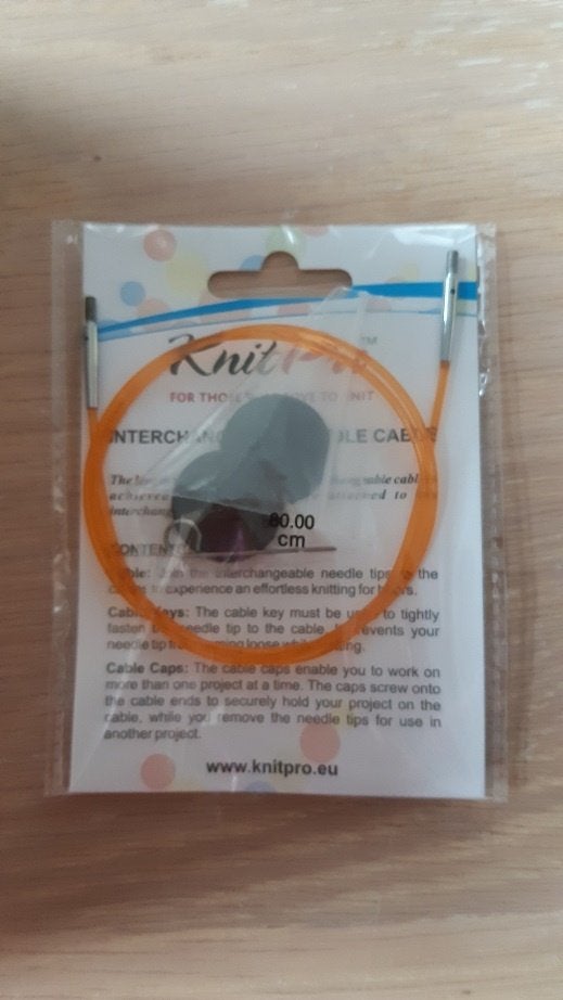 KnitPro Verwisselbare Kabel 80 cm voor Breinaalden, Ophalen of Verzenden, Nieuw, Breien, Naald