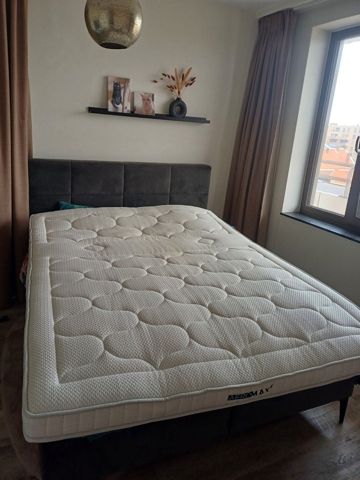Aeromax Breeze I Matras - Natuurlatex D75, Tencel, Gebruikt, Tweepersoons, Ophalen of Verzenden, Matras