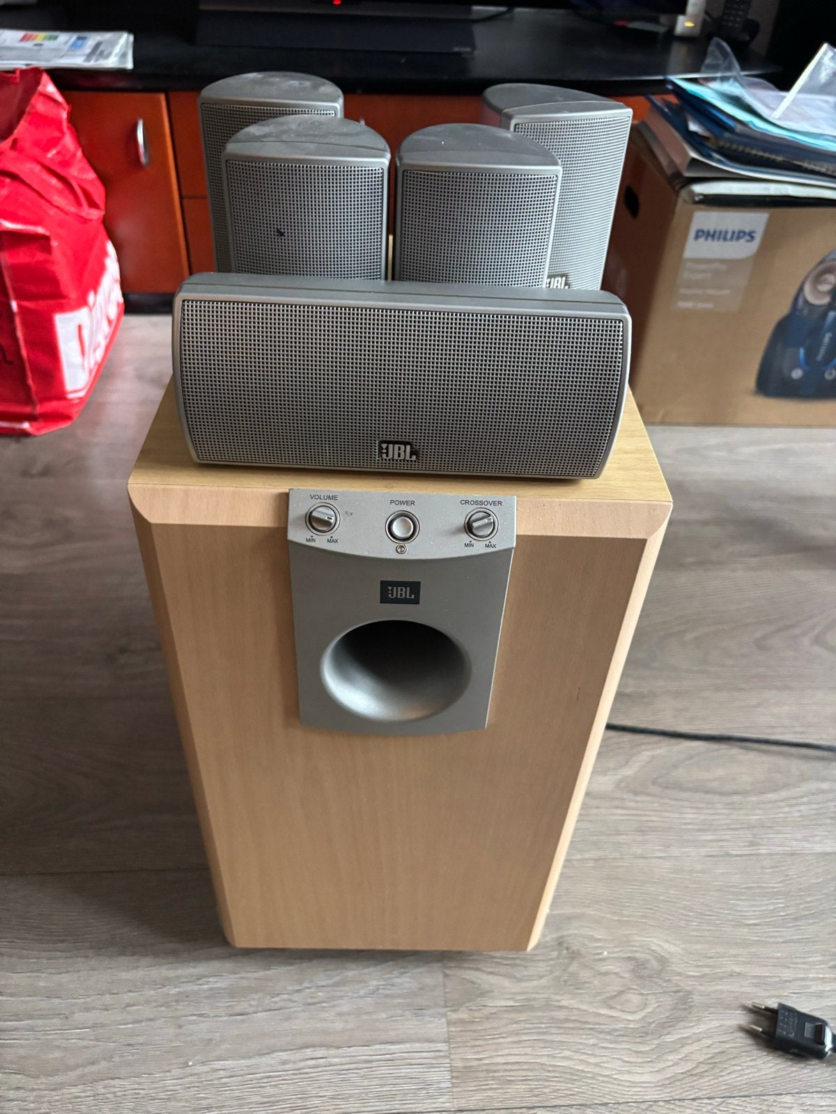 JBL Surroundset met subwoofer en 5 speakers, Audio, Tv en Foto, Luidsprekers, Gebruikt, JBL, Surroundset, Geschikt voor surround/home cinema