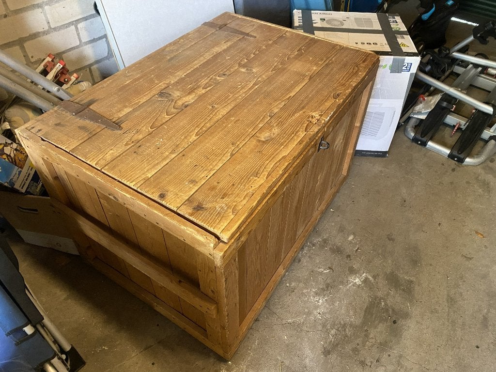 houten kist, Huis en Inrichting, Ophalen, Minder dan 50 cm, Gebruikt, 50 tot 100 cm