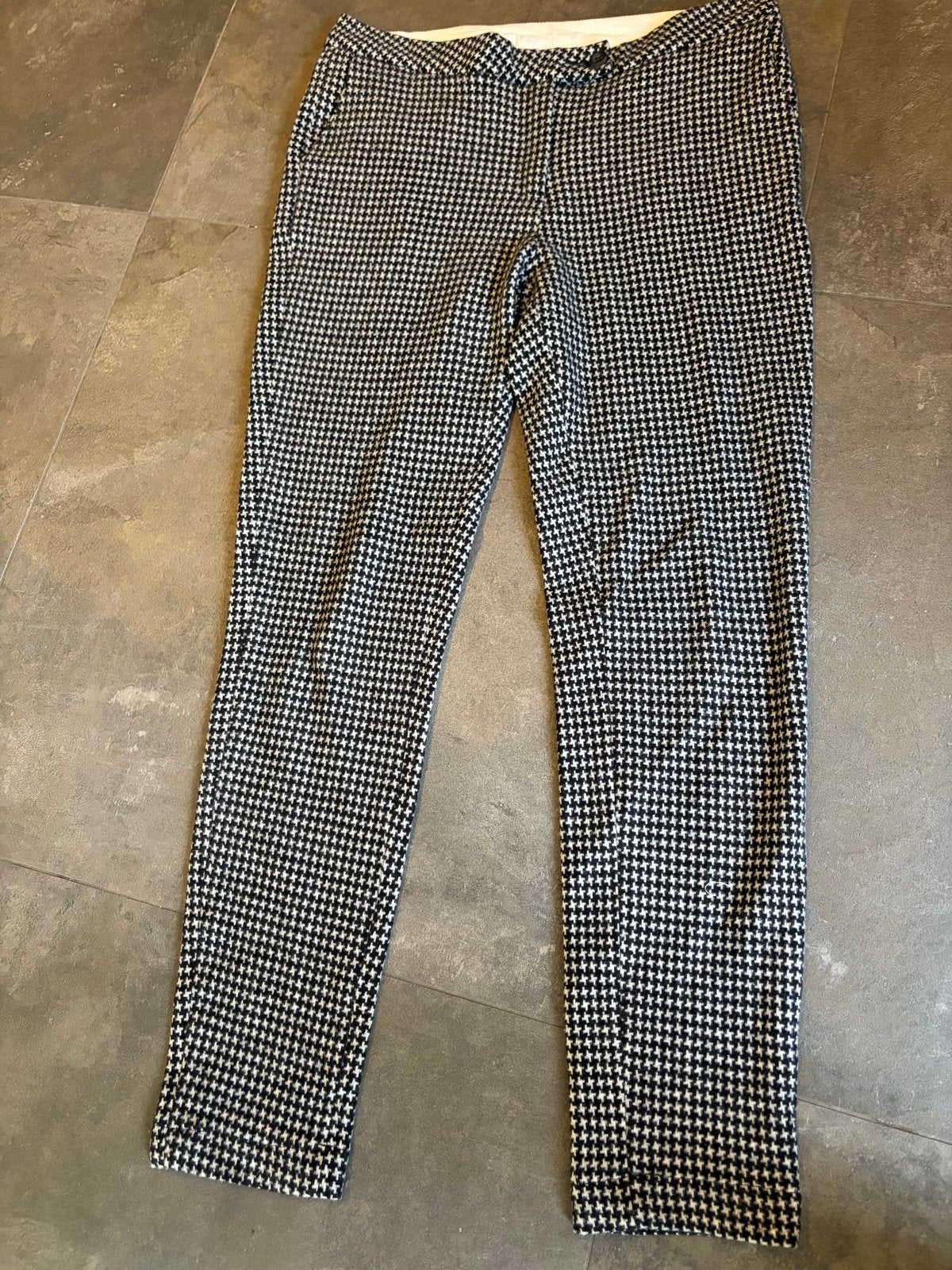 Penn & Ink N.Y. Broek met pied-de-poule patroon - Maat L, Ophalen of Verzenden, Zo goed als nieuw, Zwart
