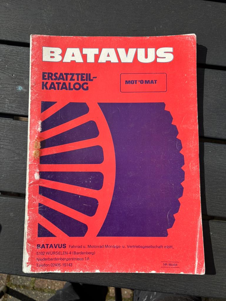 Batavus mot’o mat onderdelen catalogus, Ophalen of Verzenden, Gebruikt