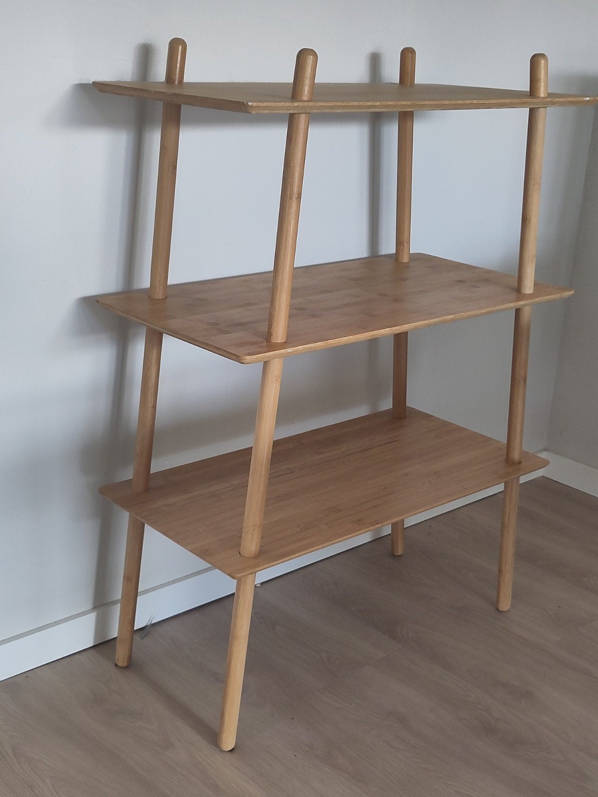 Bamboe boekenrek/plantenrek met 3 planken, Ophalen, Gebruikt