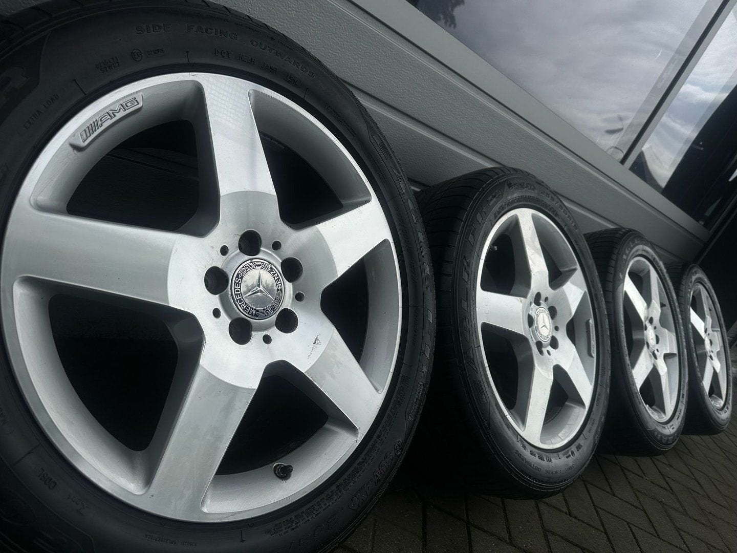 19" Mercedes GLE W166 ML W164 R klasse GL velgen zomerbanden, 19 inch, Gebruikt, 255 mm, -
