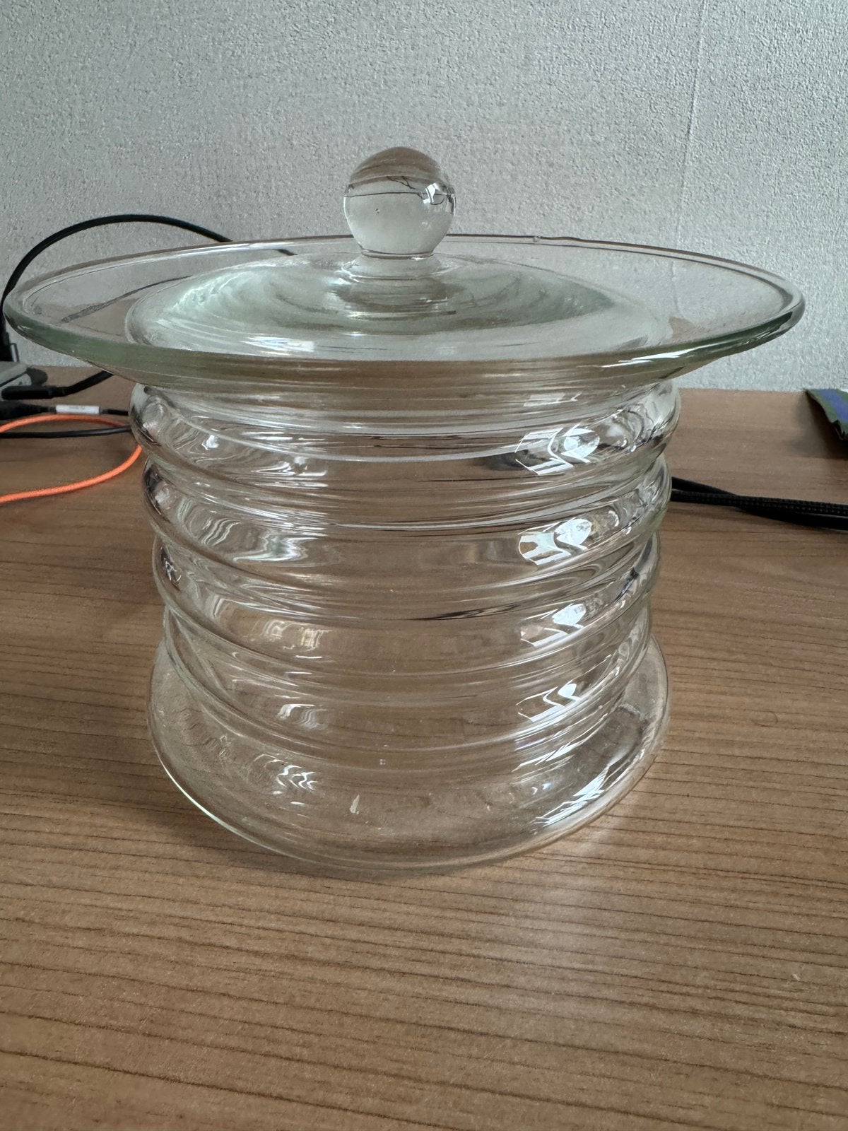 Glazen (snoep)pot met deksel, Glas of Glazen, Ophalen of Verzenden, Overige stijlen, Glas