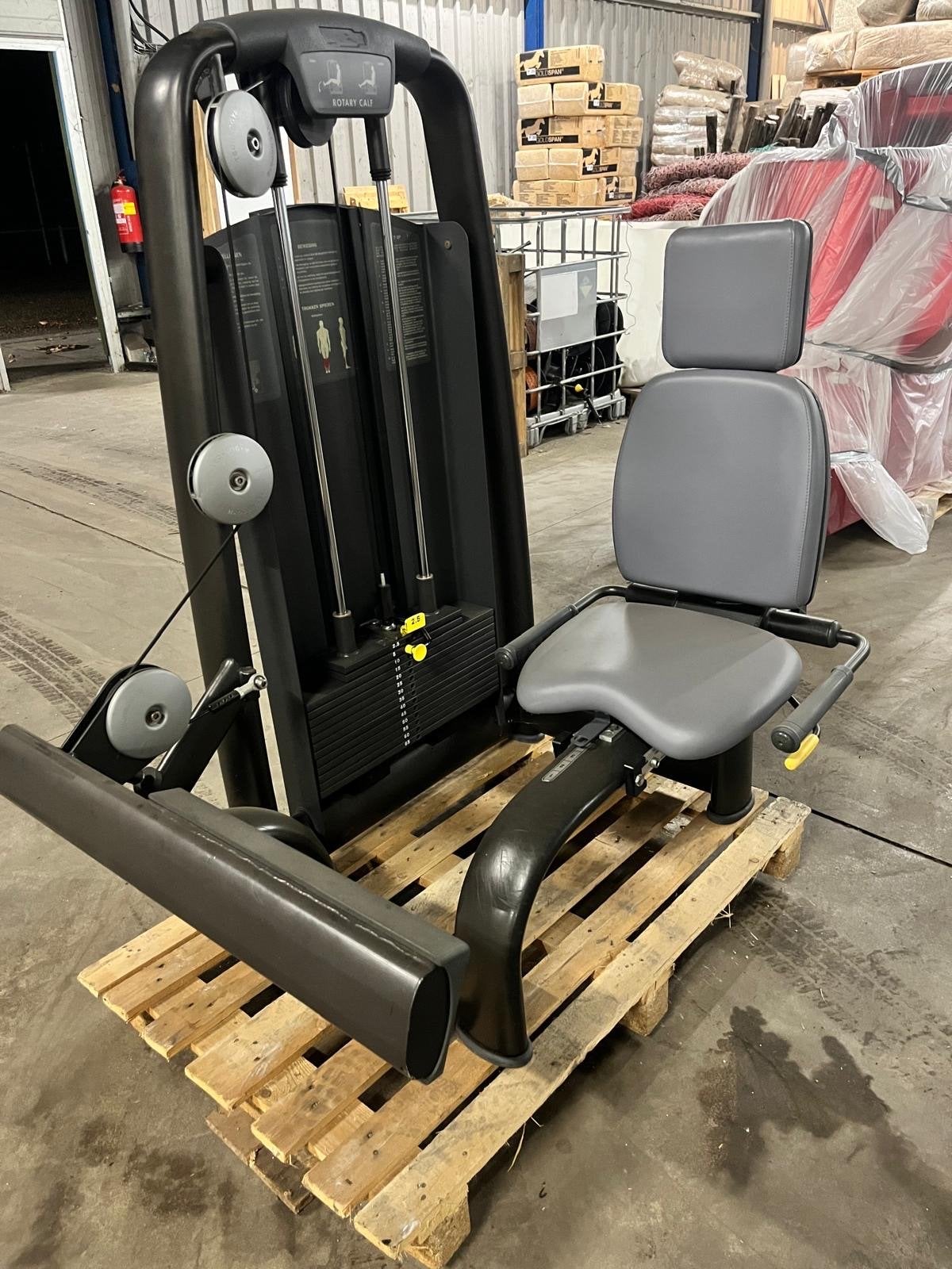 Technogym Rotary Calf - Professionele Kuitmachine, Gebruikt, Krachtstation, Ophalen of Verzenden, Metaal