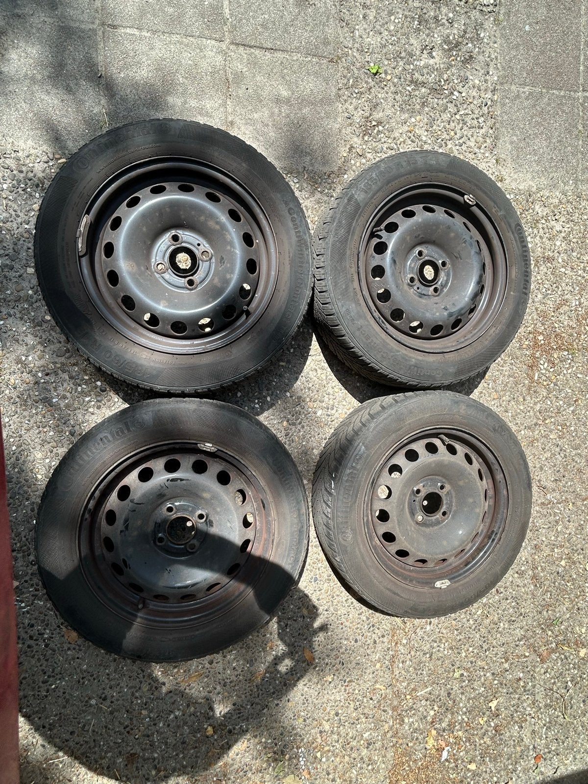 Set van 4 stalen 15 inch velgen, Auto-onderdelen, Banden en Velgen, Ophalen, Gebruikt, 15 inch, Banden en Velgen