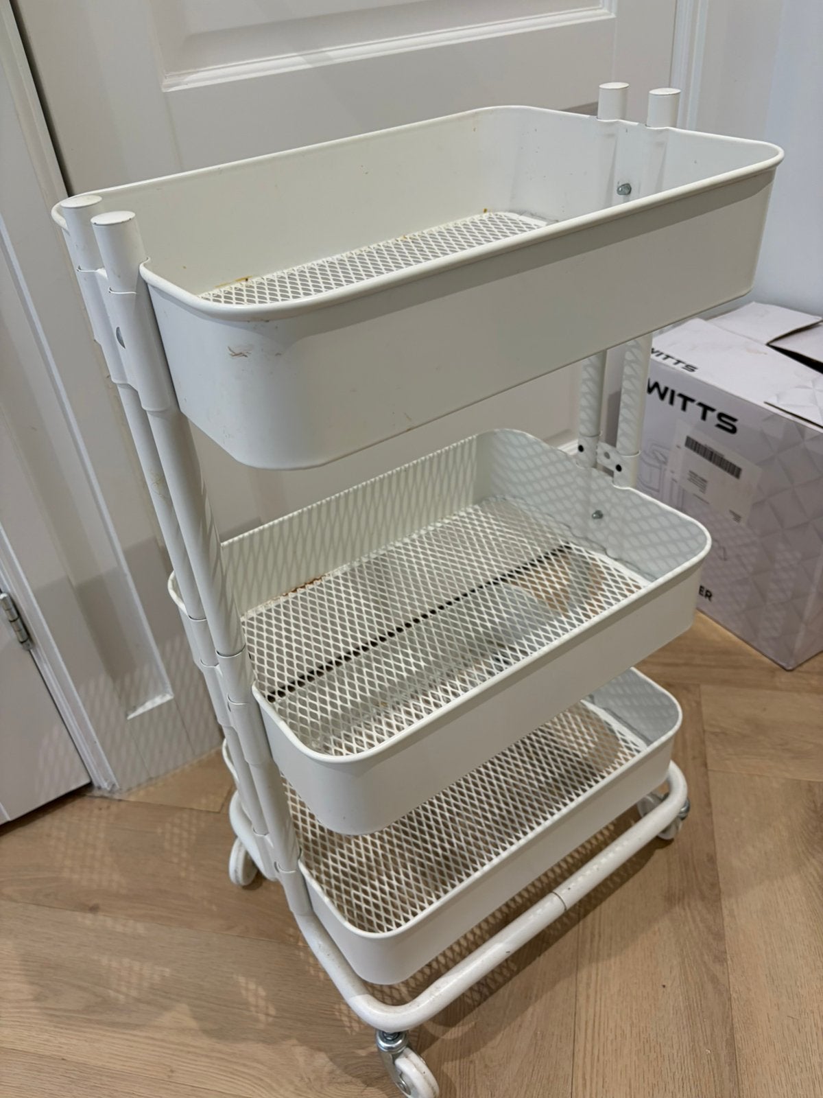 Raskog roltafel wit, Ophalen, Gebruikt