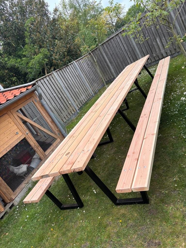 Picknicktafel, Ophalen, Nieuw, Rechthoekig, Hout