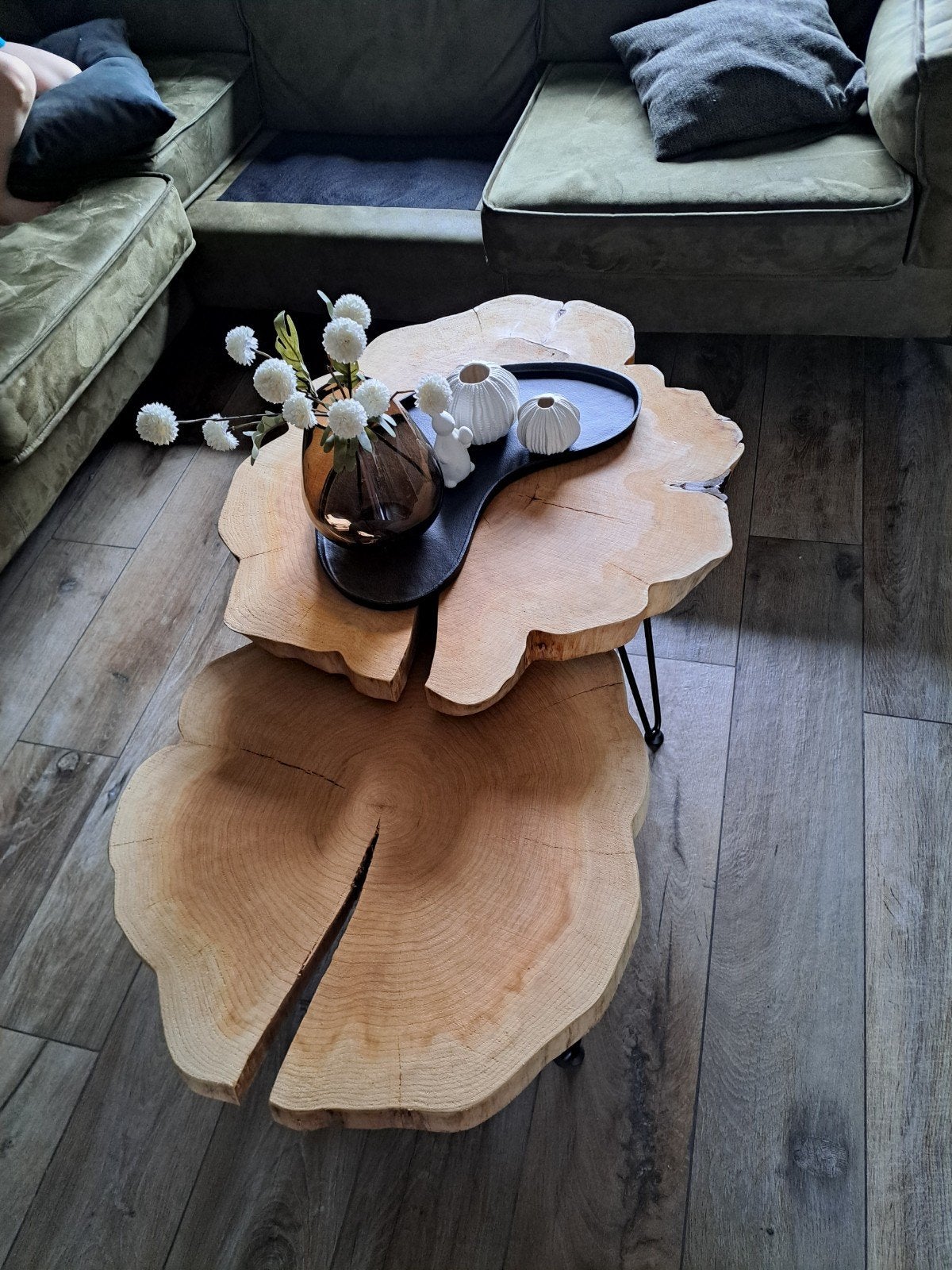Nieuwe Handgemaakte Salontafels/Bijzettafels (Set van 2), Minder dan 50 cm, Nieuw, Minder dan 50 cm, Overige vormen