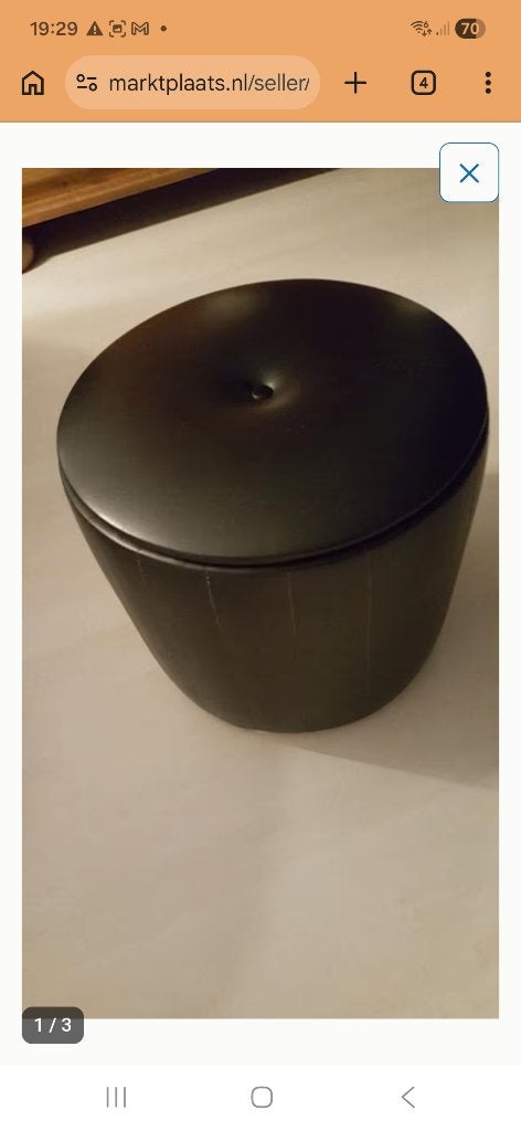 poef, Minder dan 50 cm, Rond, Minder dan 50 cm, Ophalen of Verzenden