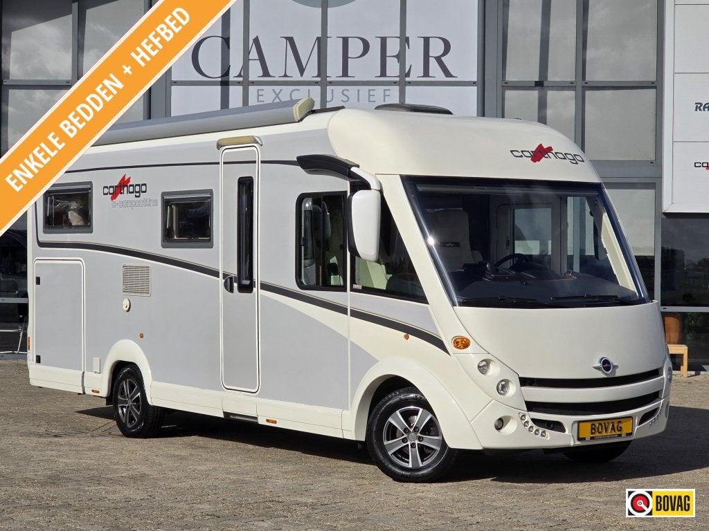 Carthago C-Compactline 143 I Enkele bedden Hefbed 2014, Caravans en Kamperen, Integraal, Boiler, Standaard zit, Ringverwarming