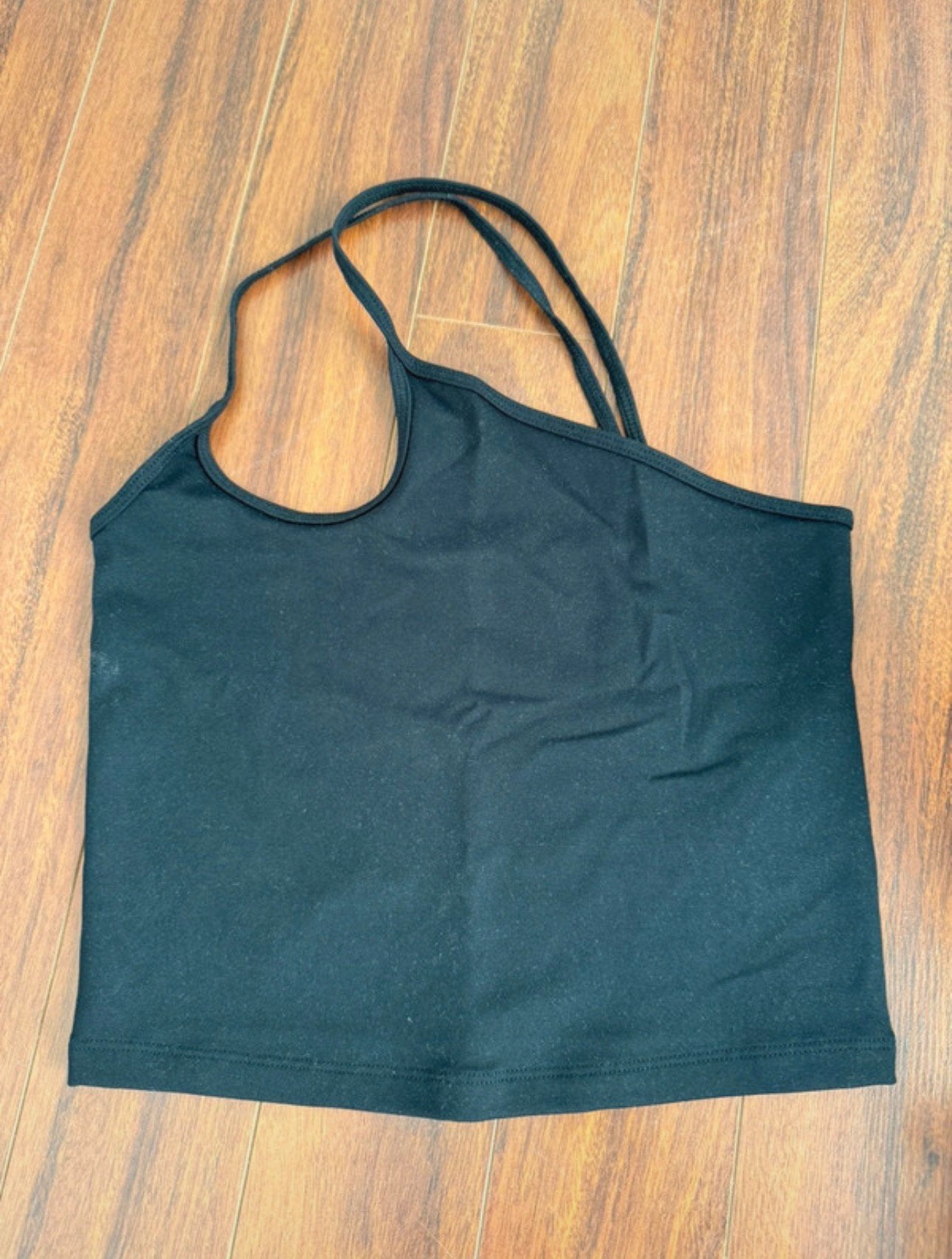 Abercrombie & Fitch Zwart Asymmetrisch Topje Maat XS, Kleding | Dames, Tops, Zwart, Ophalen of Verzenden, Zo goed als nieuw, Zonder mouw