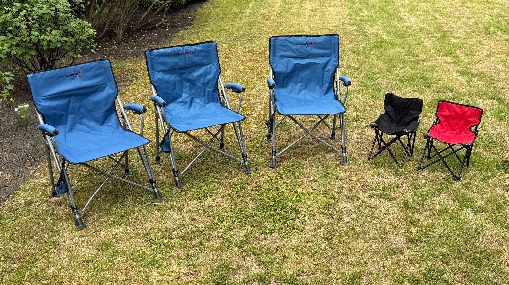 2 kleine campeerstoelen, Caravans en Kamperen, Ophalen, Gebruikt, Campingstoel