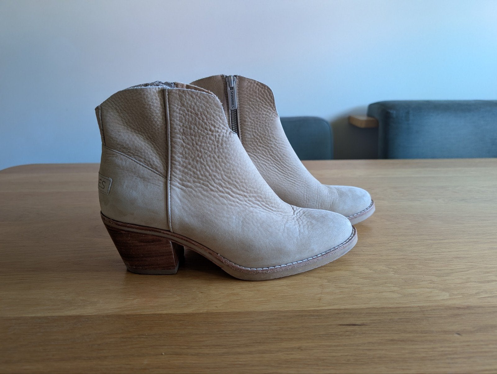 Shabbies enkellaarsjes maat 39, Shabbies Amsterdam, Beige, Ophalen of Verzenden, Zo goed als nieuw