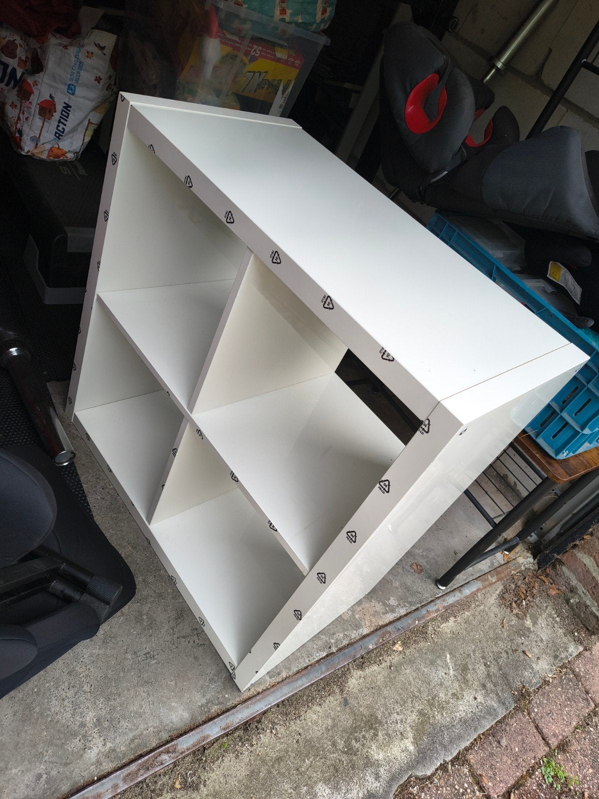 IKEA Kallax 2x2 vakkenkast wit, Ophalen, Met plank(en), Gebruikt, 50 tot 100 cm