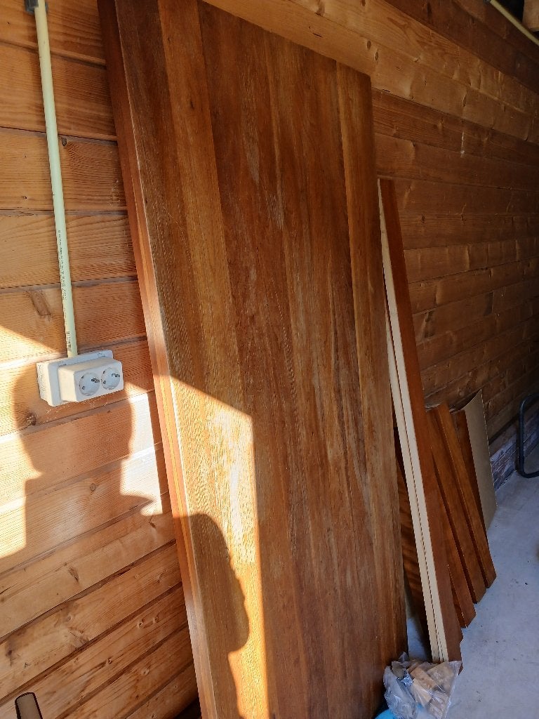 Eetkamertafel 180x90 massief eikenhout olie - kleur kersen, Huis en Inrichting, Tafels | Eettafels, Ophalen, Gebruikt, Eikenhout