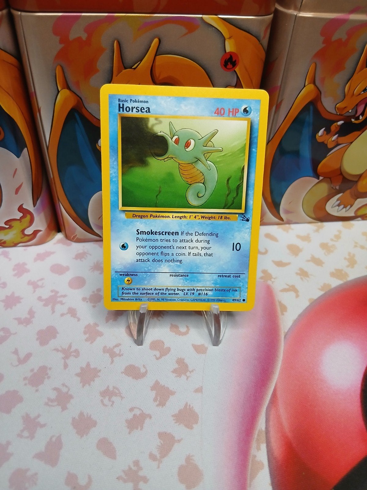 Pokémon Kaart Horsea 40 HP - Basis Pokémon, Ophalen of Verzenden, Zo goed als nieuw