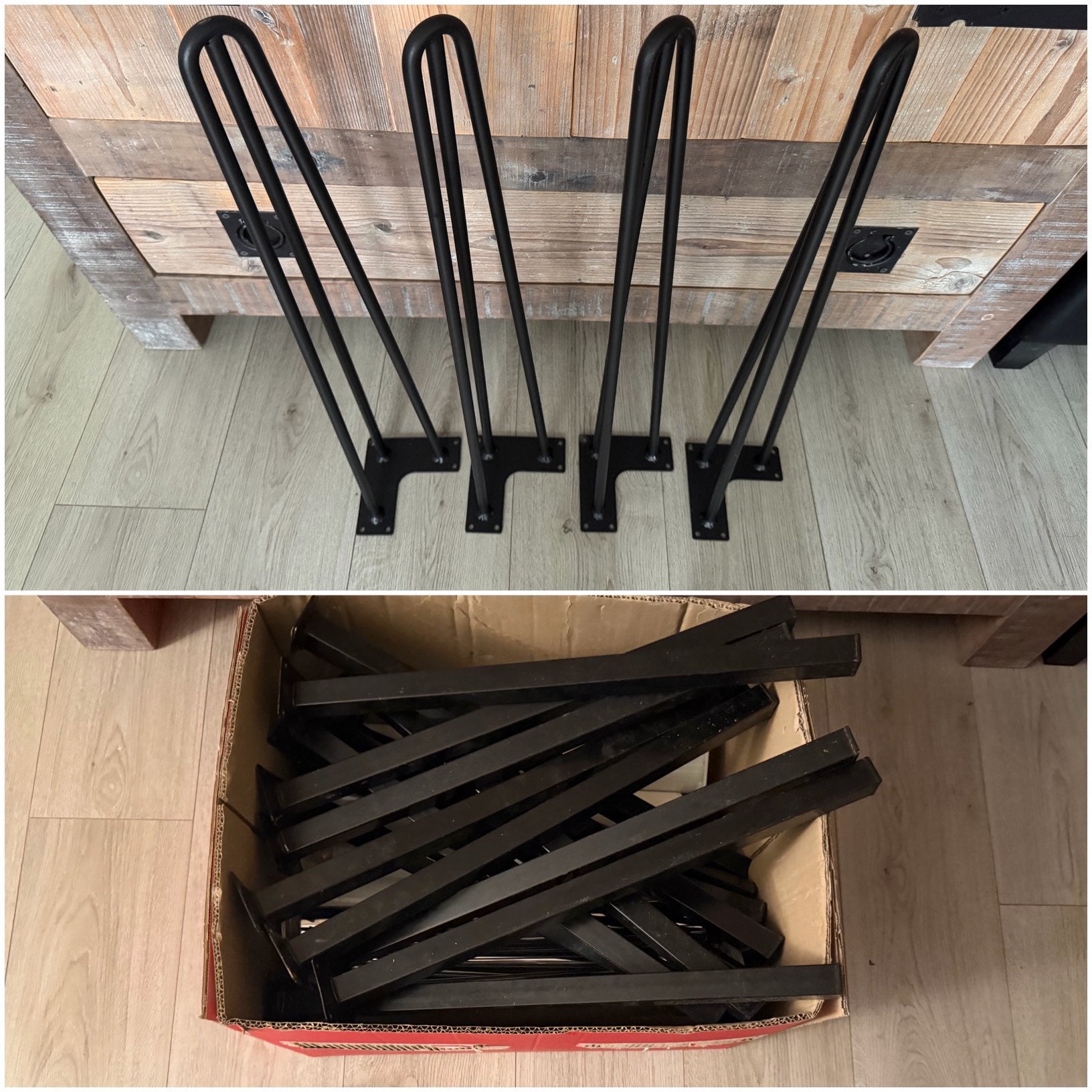 4 Stalen Hairspin Tafelpoten & 20 x Tafelpoten Haarspeld 24x, Huis en Inrichting, Ophalen, Zo goed als nieuw