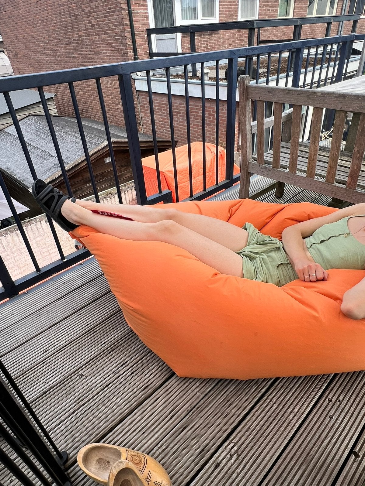 Oranje Fatboy zitzak, Ophalen, Gebruikt, Oranje, Zitzak