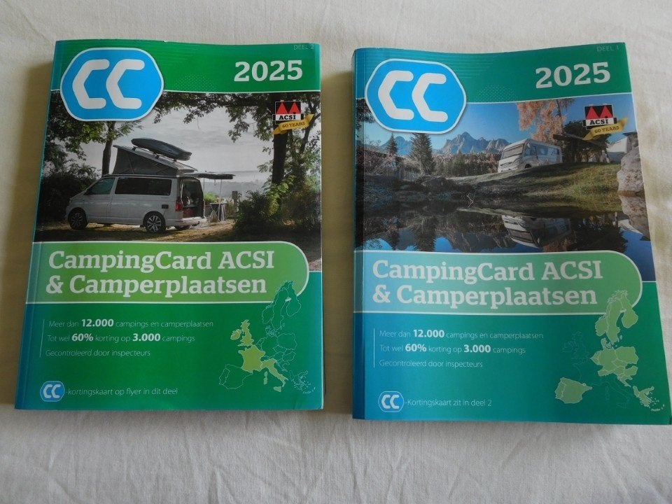 ACSI boek Camperplaatsen 2025. Deel 1 en Deel 2., ACSI, Europa, Reisgids of -boek, Ophalen