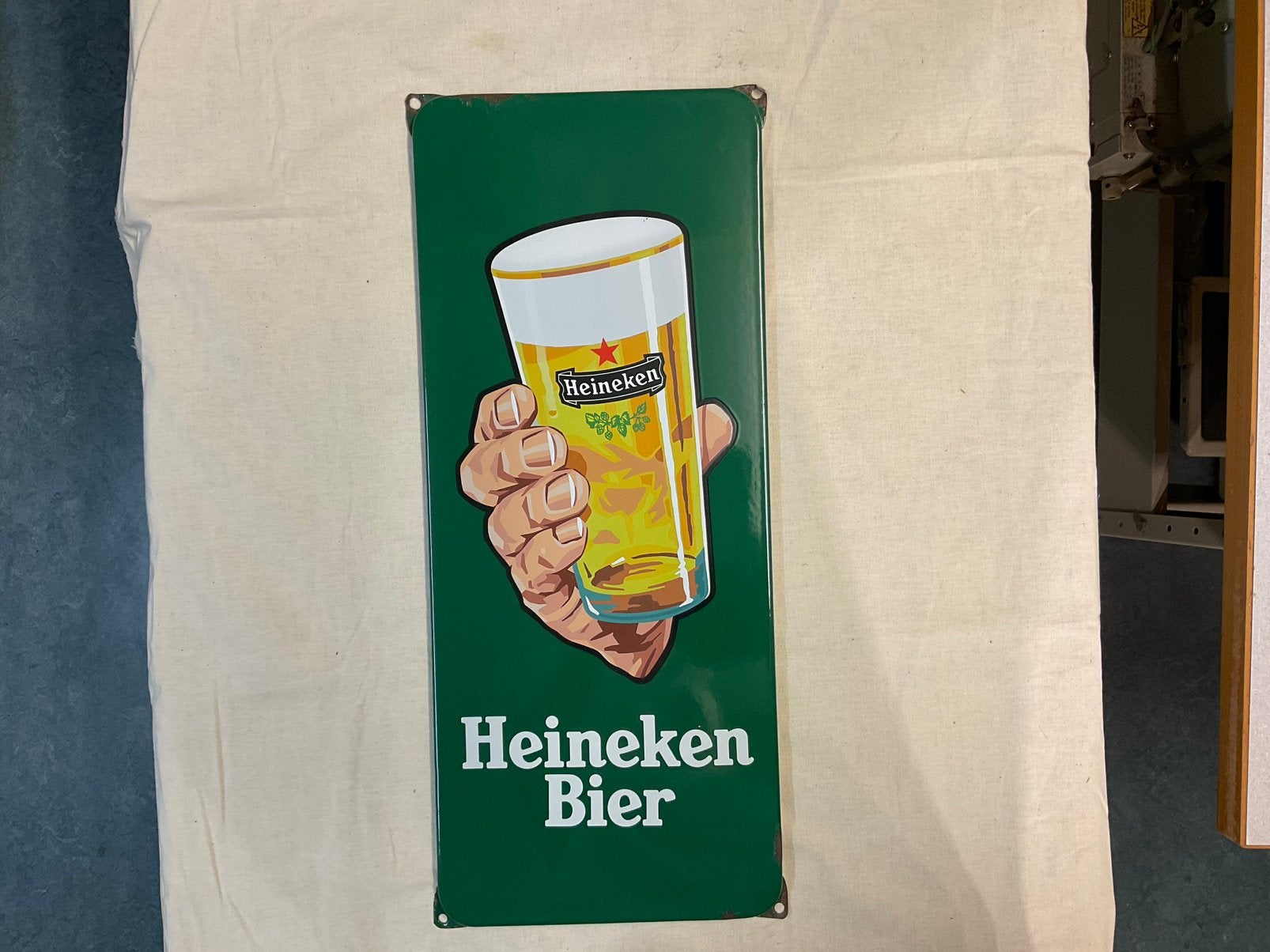 Emaille bord, Heineken Bier., Ophalen of Verzenden
