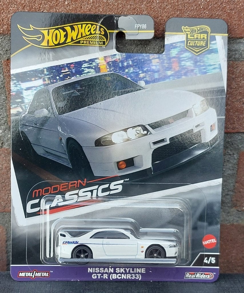 Hot Wheels 1/64 Nissan Skyline GT-R (BCNR33), white HRV99, Ophalen of Verzenden, Nieuw, Auto