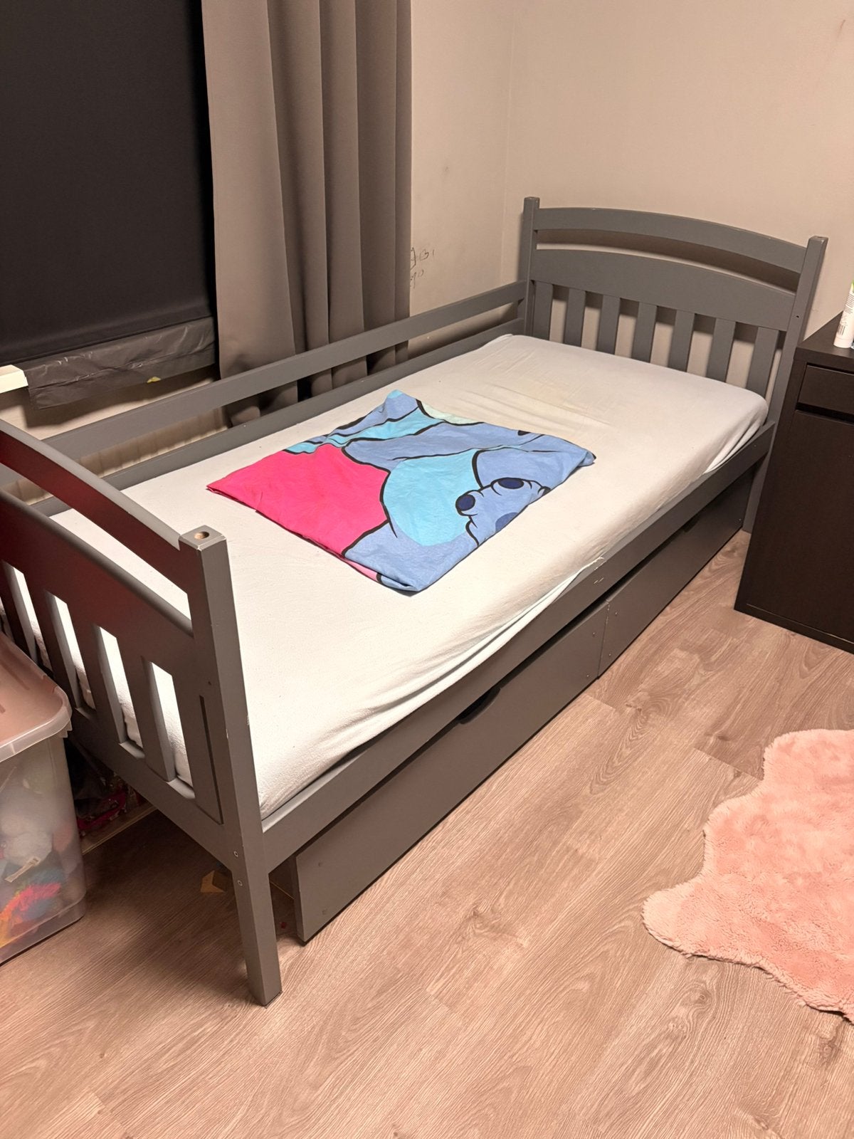 Bed, Ophalen, 85 tot 100 cm, Zo goed als nieuw, Matras
