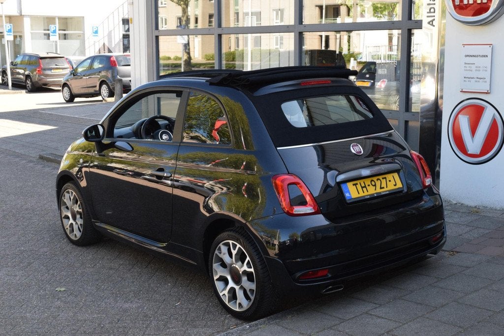 Fiat 500C 0.9 TwinAir Turbo Sport, Auto's, Stof, Gebruikt, Zwart, Origineel Nederlands