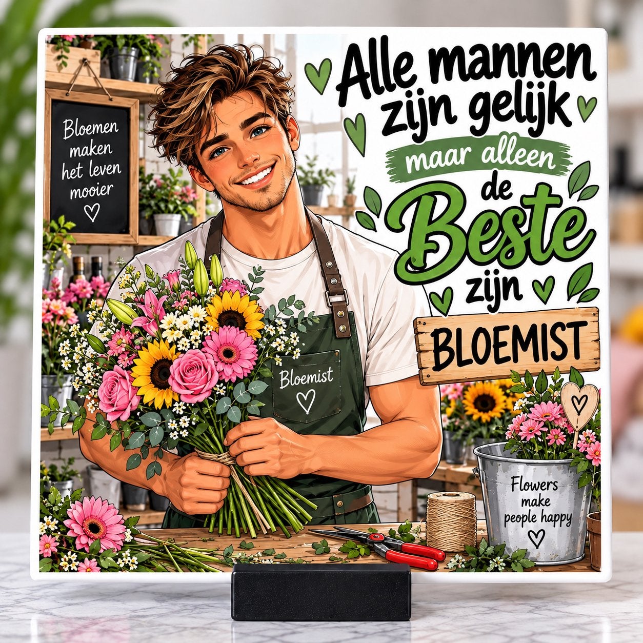 Leuke tegeltjes met beroepen - 15x15cm, Antiek en Kunst, Ophalen of Verzenden