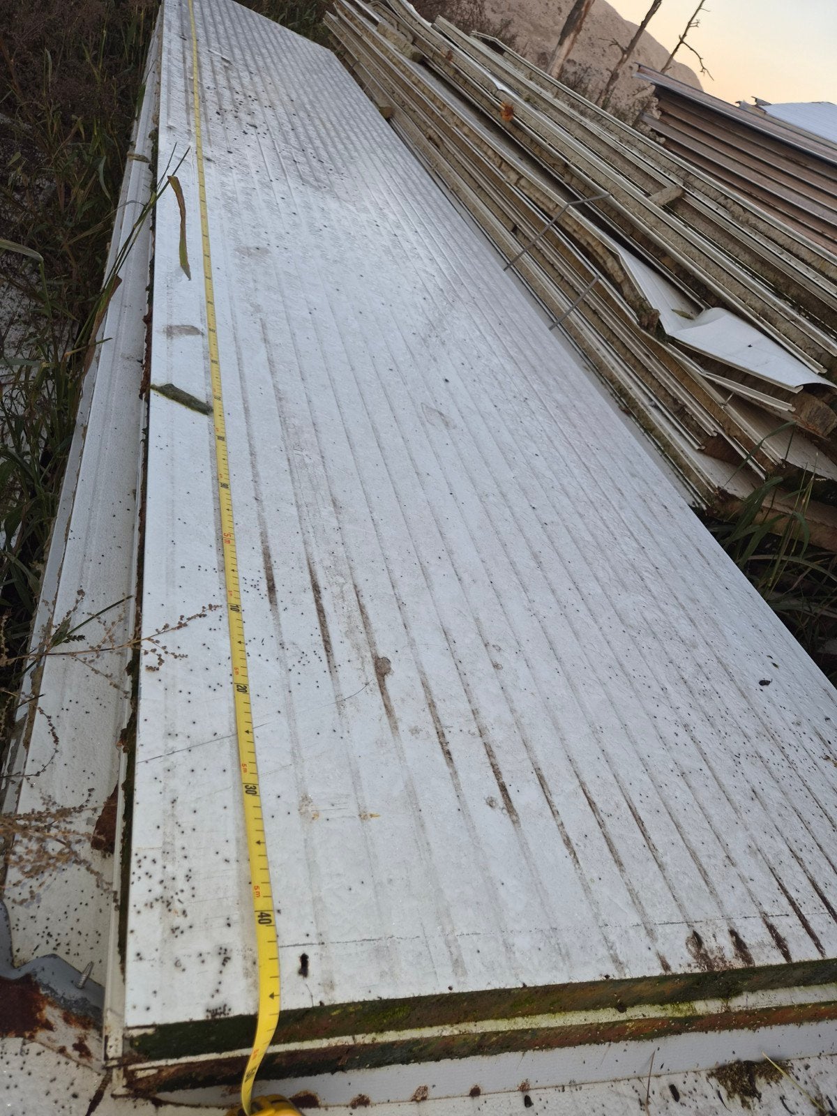 Gebruikte sandwichpanelen 6cm dik - diverse maten €1,-/m2, Ophalen, Gebruikt, HPL, 20 tot 50 mm