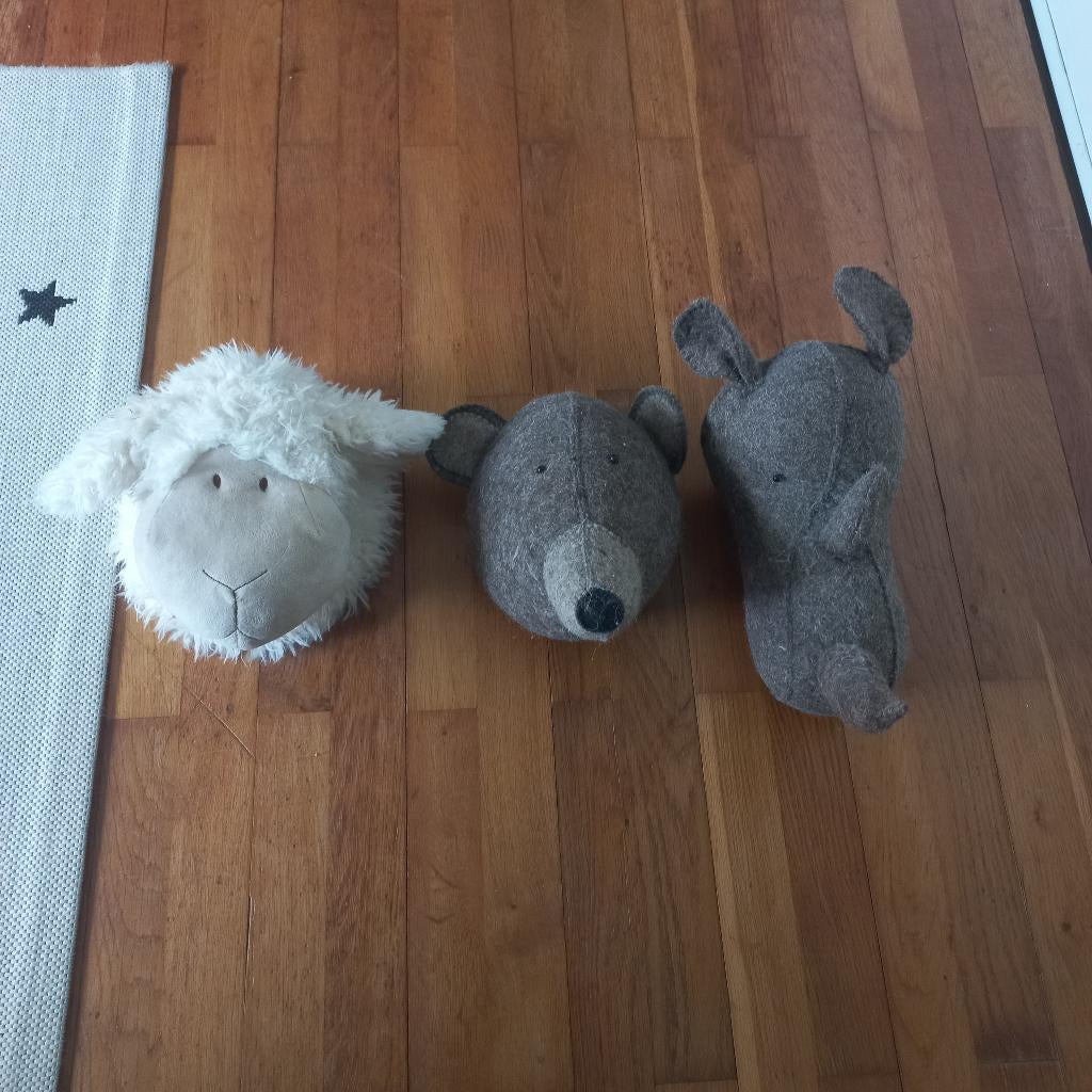Dierenkoppen voor aan de muur, Ophalen of Verzenden, Zo goed als nieuw, Decoratieobject