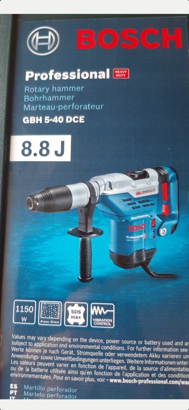 Boschhamer GBH 5-40 DCE Professional Boorhamer, Ophalen of Verzenden, Nieuw, Boor- en/of Breekhamer