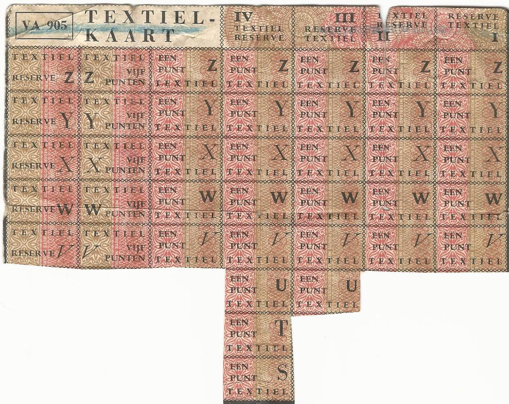 VA 905 Textielkaart Textiel kaart Een Punt Reserve, Ophalen of Verzenden, Overige soorten, Nederland, Overige typen