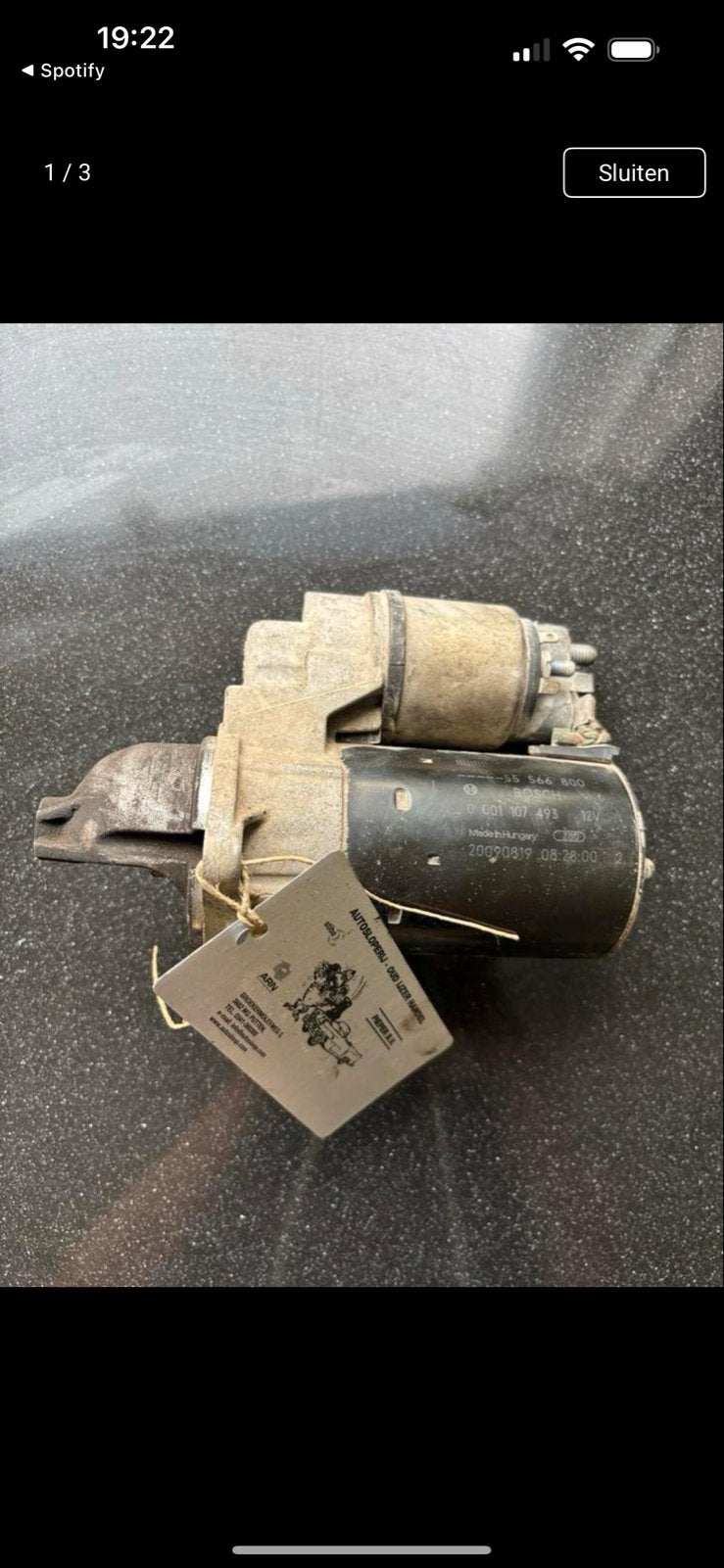 Startmotor Opel Corsa (sep 2009) - Gebruikt, Auto-onderdelen, Ophalen of Verzenden, Gebruikt, Opel